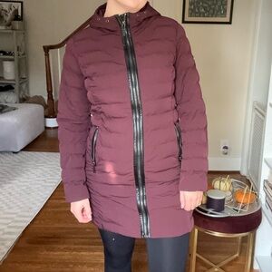 Michael Kors Dark Burgundy Puffer Jacket
